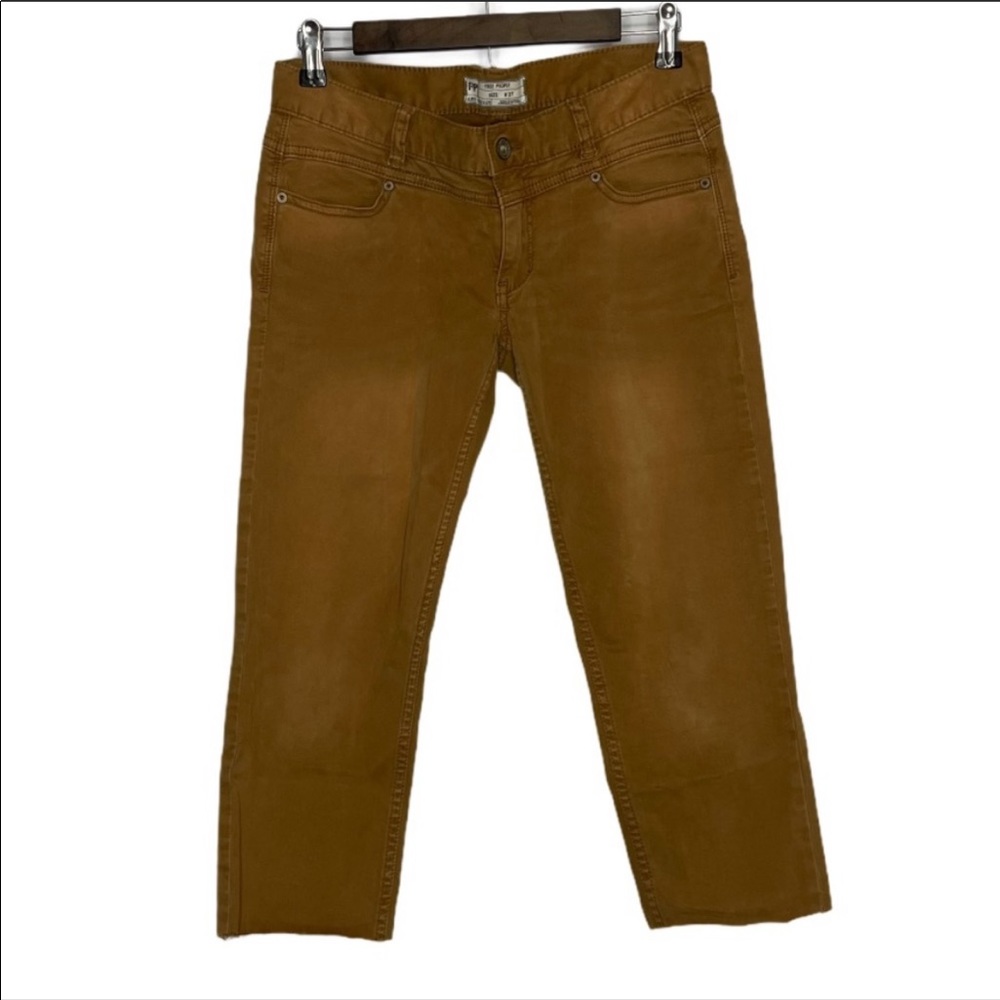 Free People 'Ivory Coast' Sateen Crop Jean